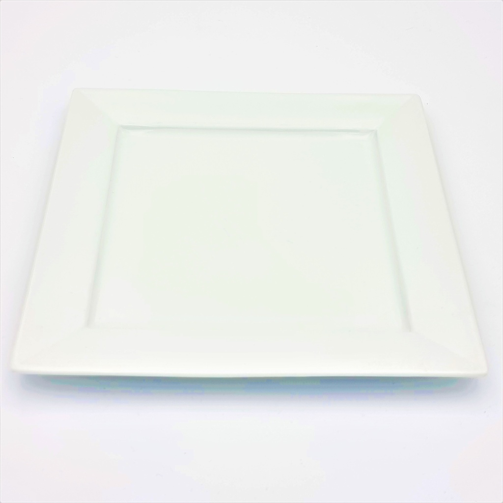 10x - 25,5 x 25,5 cm - Assiette Napoli - plate - carrée - blanche
