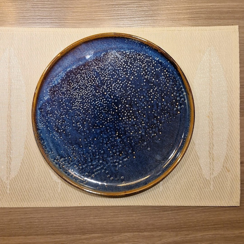 5x 21,5cm Petite Assiette en Porcelaine Bleue - Location Art de la Table
