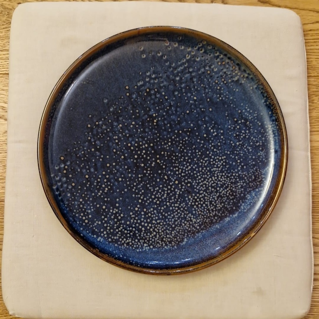 [Blue26] 5x 26cm Grande Assiette en Porcelaine Bleue - Location Art de la Table