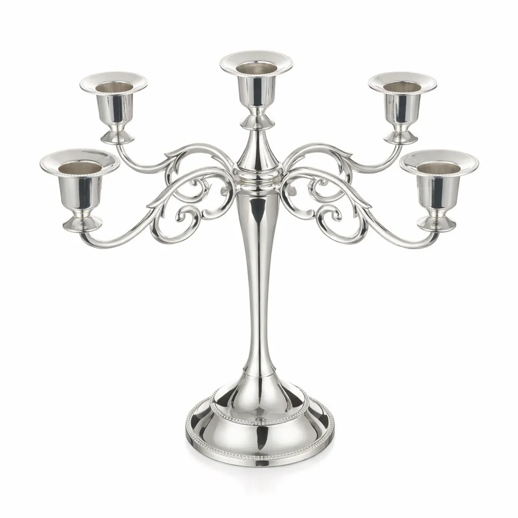 Chandelier à 5 branches + 5 bougies - location