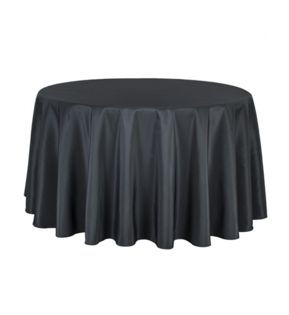 Nappe 300cm de diamètre - Noire - Ronde - table de banquet - location