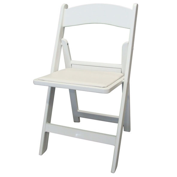 Chaise Cécile blanche - pliante et empilable - location