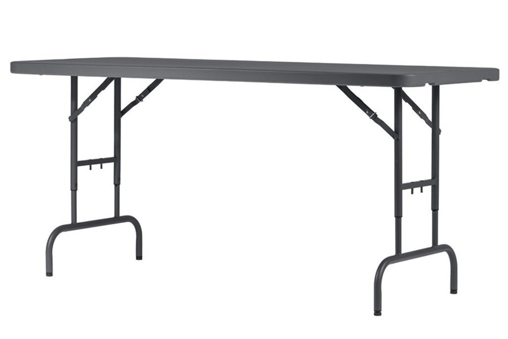 Table buffet réglable en hauteur - grise - 8 personnes - location