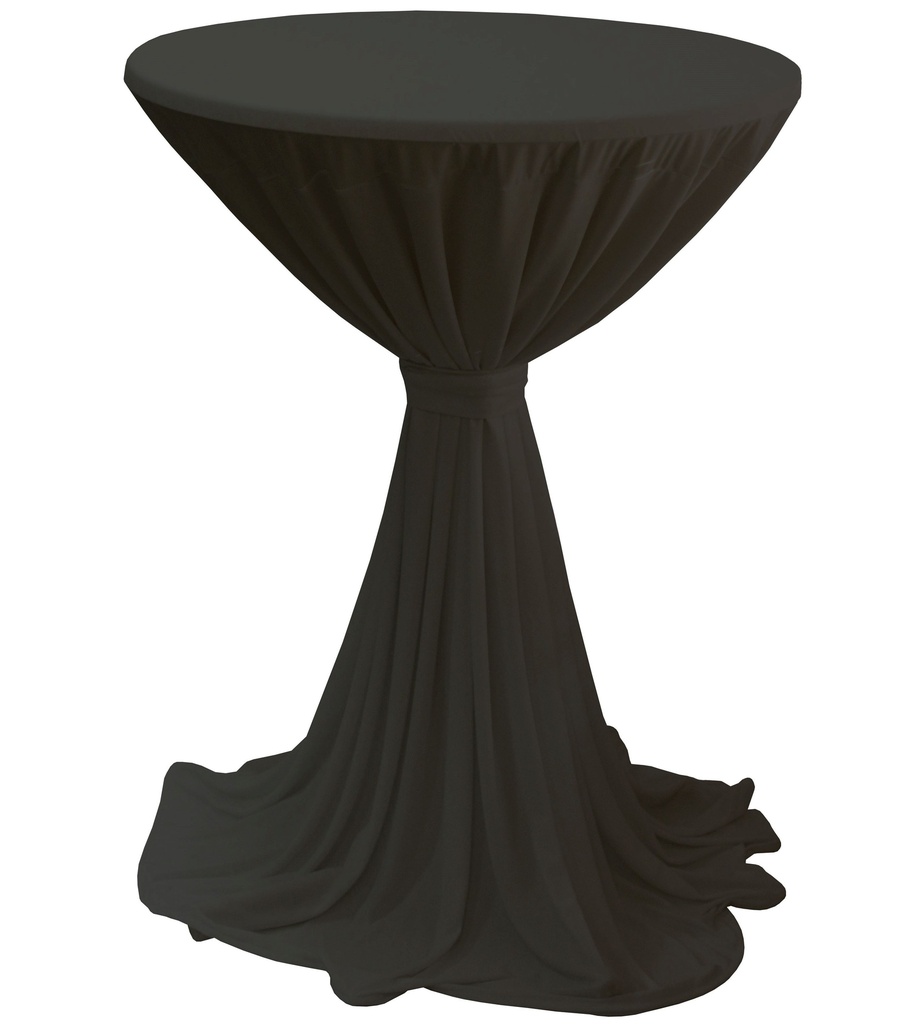 Nappe Noire Ample pour table de bar haute / MD - location