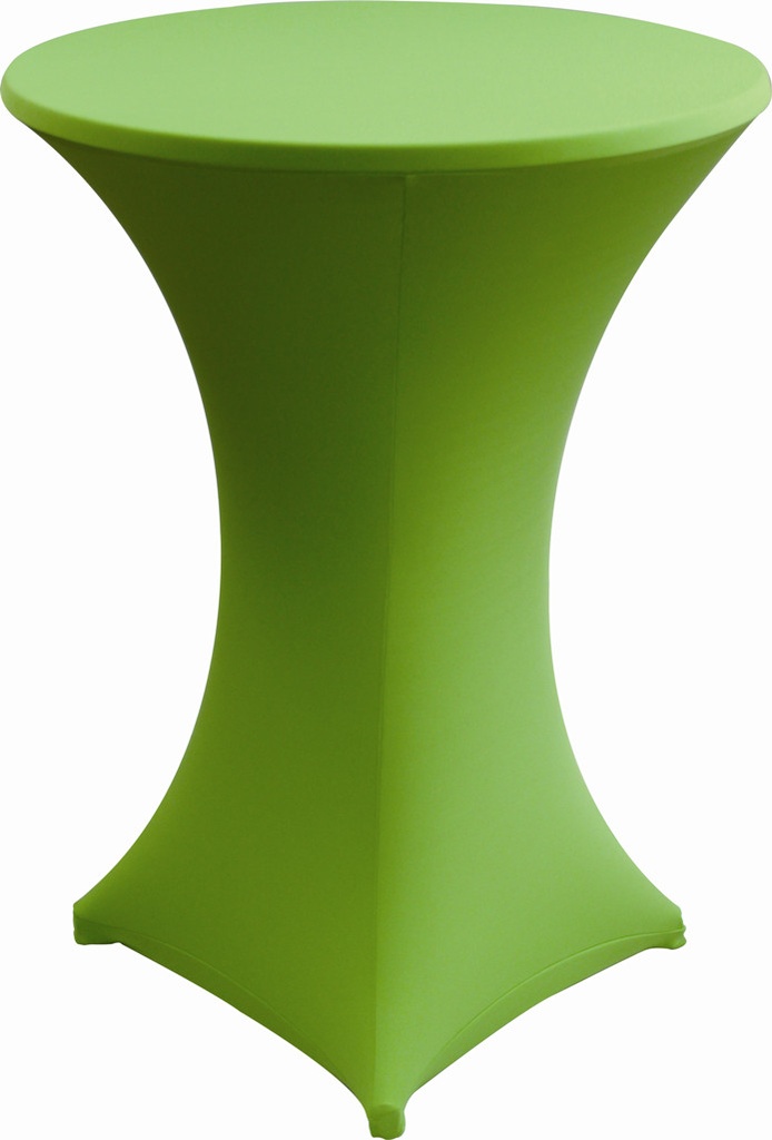 [Nappe MD Vert P] Nappe Vert Pomme Stretch pour table de bar haute / MD - location
