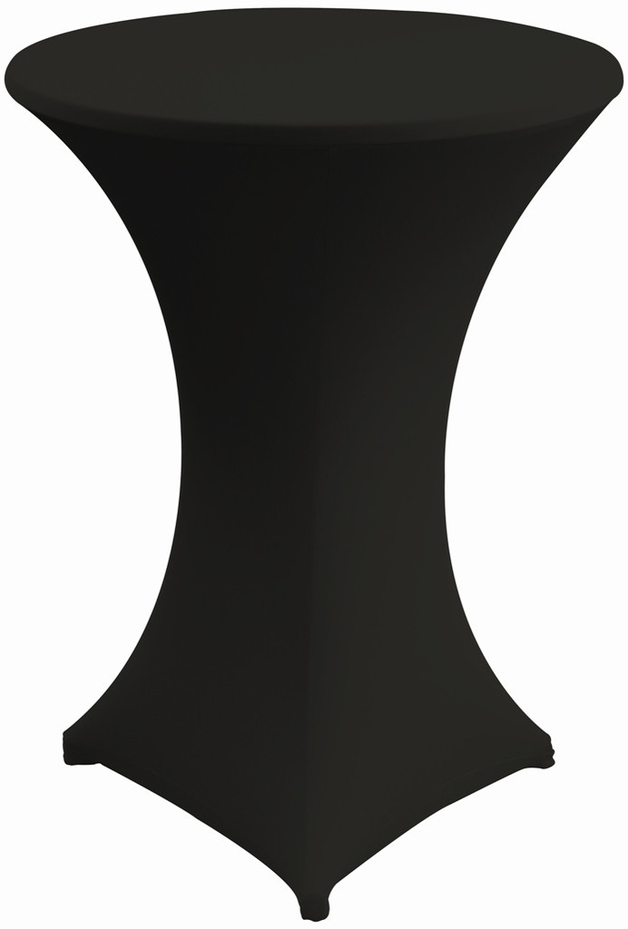 Nappe Noire Stretch pour table de bar haute / MD - location