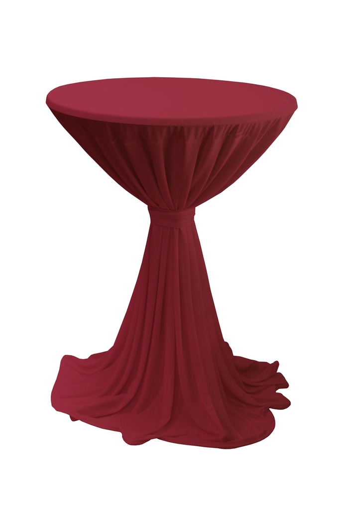 Nappe Bordeaux Ample pour table de bar haute / MD - location